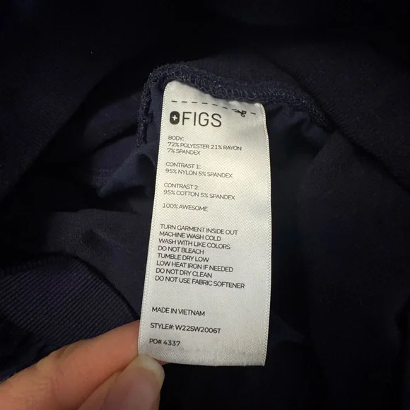 FIGS Women’s Navy Zamora™ Maternity - Tall Jogger Scrub Pants - XS - Tall / Navy - Picture 2 of 4